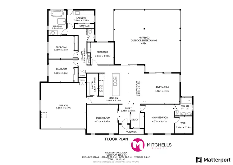 Floorplan of Homely house listing, 66 Tina Drive, Urangan QLD 4655