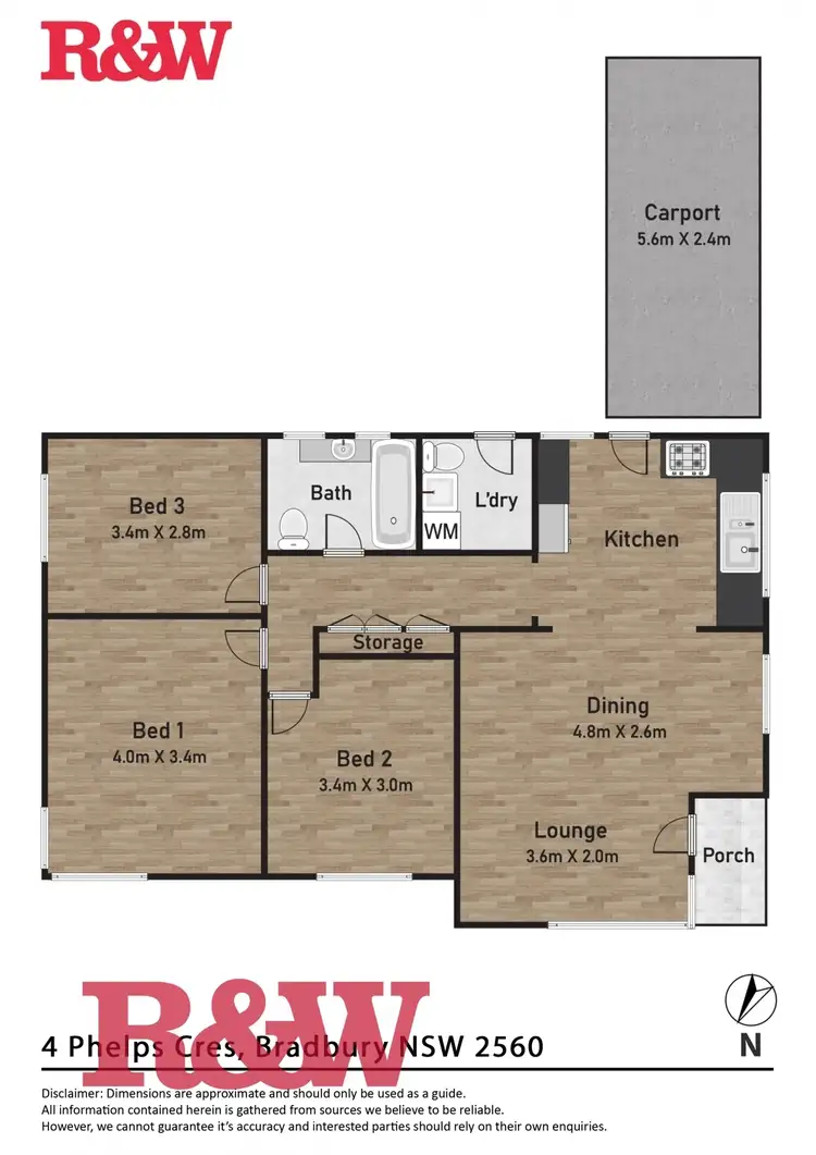 Floorplan of Homely house listing, 4 Phelps Crescent, Bradbury NSW 2560