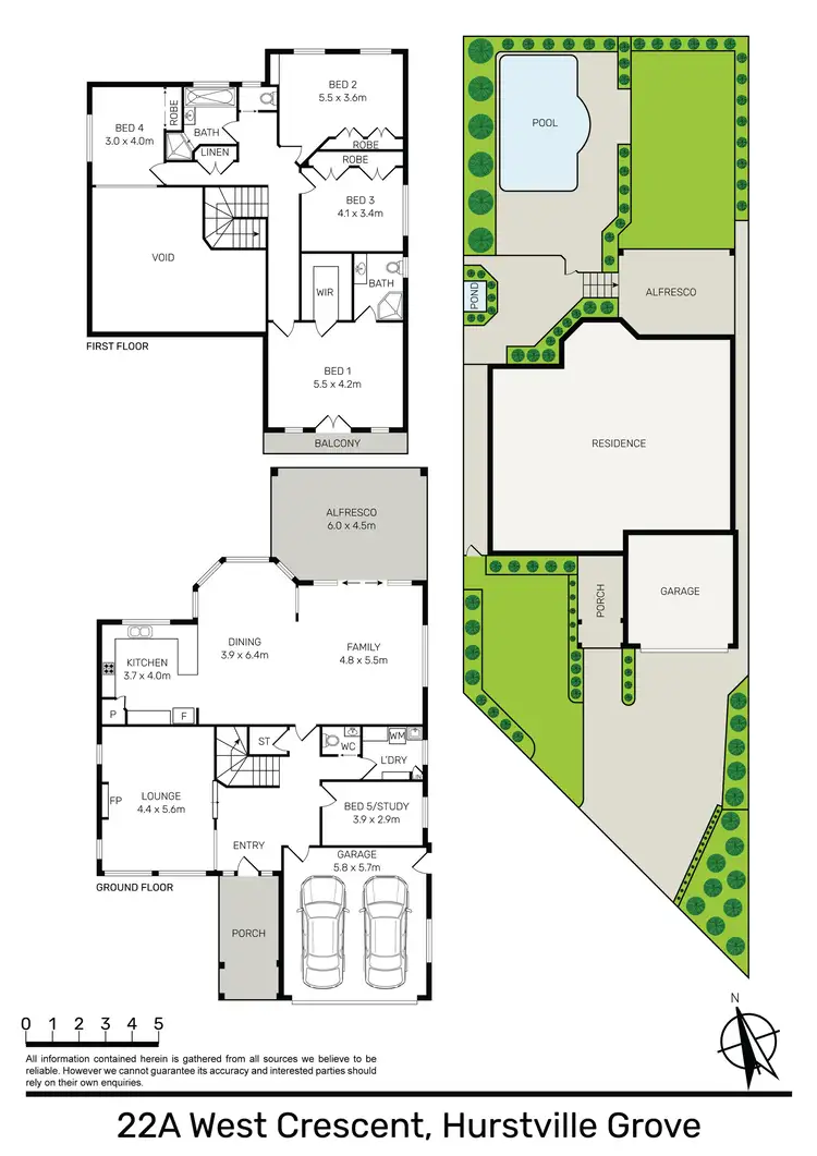 Floorplan of Homely house listing, 22A West Crescent, Hurstville Grove NSW 2220