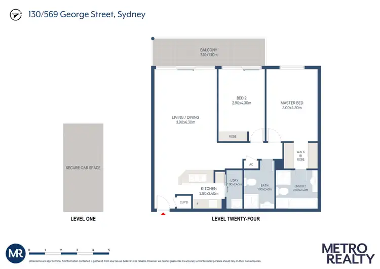 Floorplan of Homely apartment listing, 130/569 George Street, Sydney NSW 2000