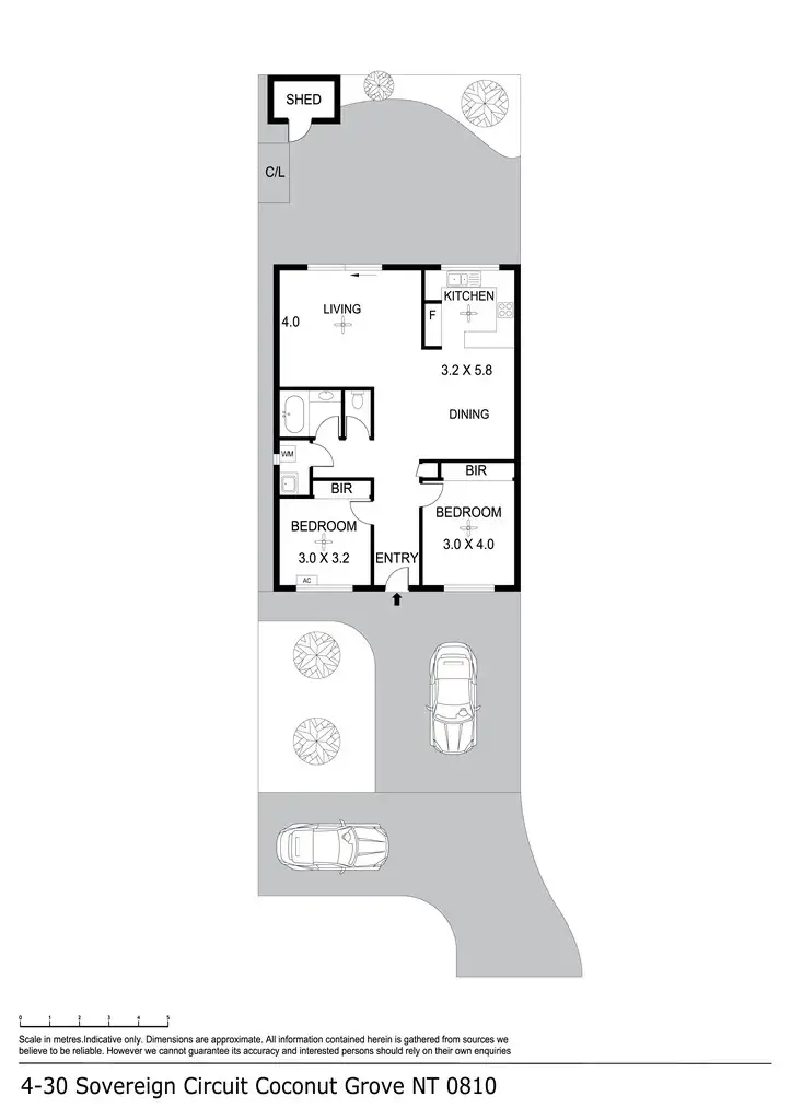 Floorplan of Homely unit listing, 4/30 Sovereign Circuit, Coconut Grove NT 810