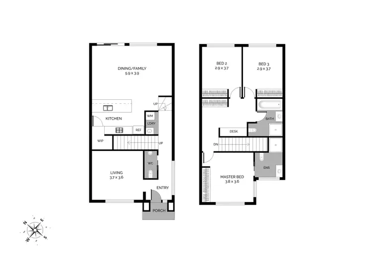 Floorplan of Homely townhouse listing, 54A Grenfell Avenue, Taylor ACT 2913