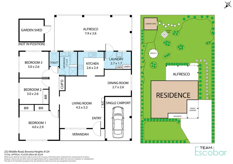 Floorplan of Homely house listing, 222 Middle Road, Boronia Heights QLD 4124