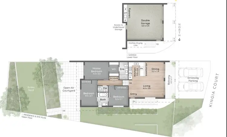 Floorplan of Homely semi-detached listing, 1/1 Kingia Court, Burleigh Heads QLD 4220