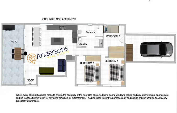Floorplan of Homely apartment listing, 1/40 Wall Street, South Mission Beach QLD 4852
