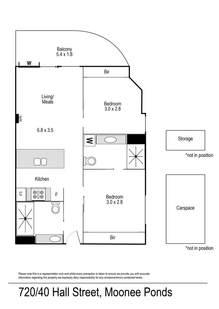 Floorplan of Homely apartment listing, 720/40 Hall Street, Moonee Ponds VIC 3039