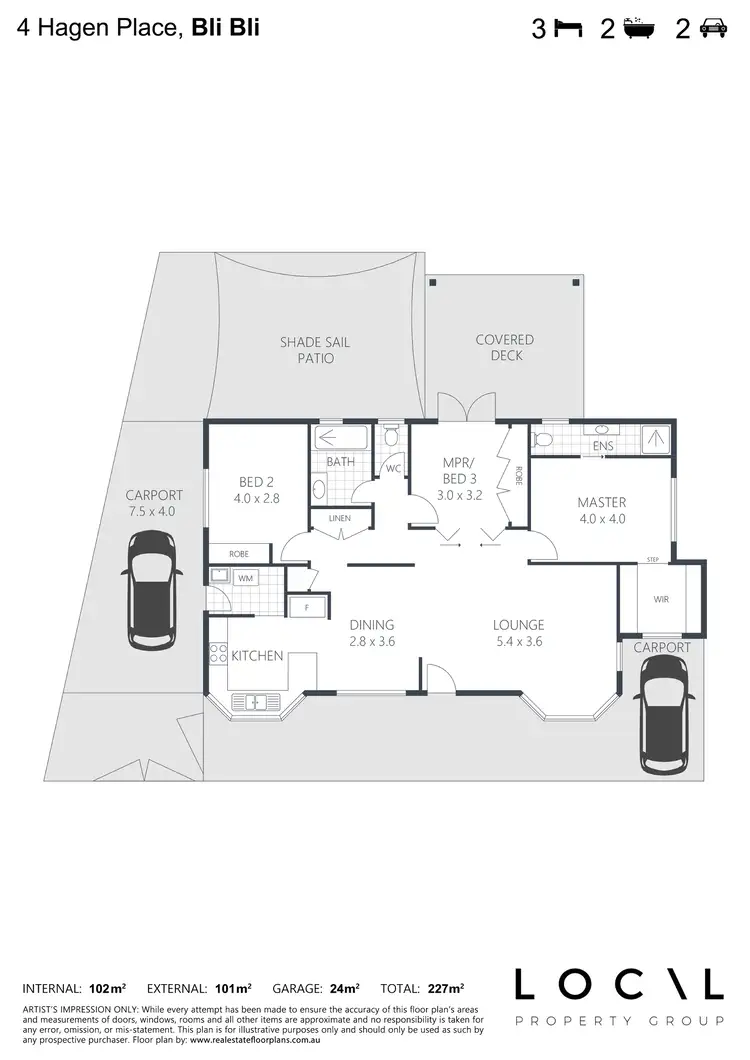 Floorplan of Homely house listing, 4 Hagen Place, Bli Bli QLD 4560
