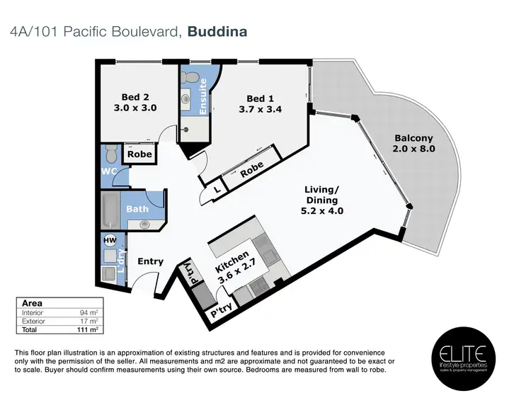 Floorplan of Homely unit listing, 4a/101 Pacific Boulevard, Buddina QLD 4575
