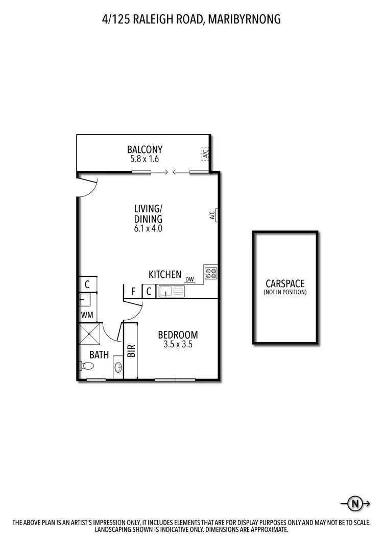 Floorplan of Homely apartment listing, 4/125 Raleigh Road, Maribyrnong VIC 3032