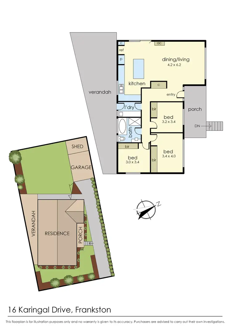 Floorplan of Homely house listing, 16 Karingal Drive, Frankston VIC 3199