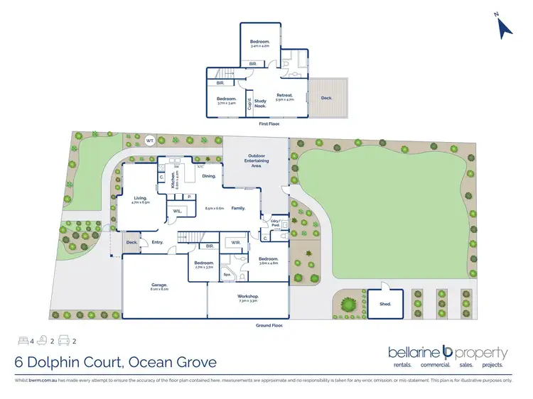 Floorplan of Homely house listing, 6 Dolphin Court, Ocean Grove VIC 3226