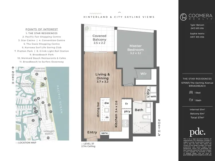 Floorplan of Homely apartment listing, 13709/5 The Darling Avenue, Broadbeach QLD 4218