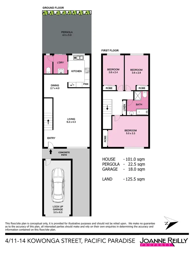 Floorplan of Homely townhouse listing, 4/11-13 Kowonga Street, Pacific Paradise QLD 4564