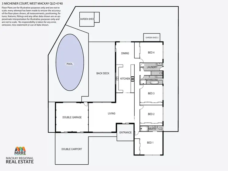 Floorplan of Homely house listing, 3 Michener Court, West Mackay QLD 4740