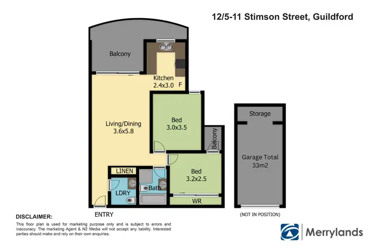 Floorplan of Homely apartment listing, 12/5-11 Stimson Street, Guildford NSW 2161