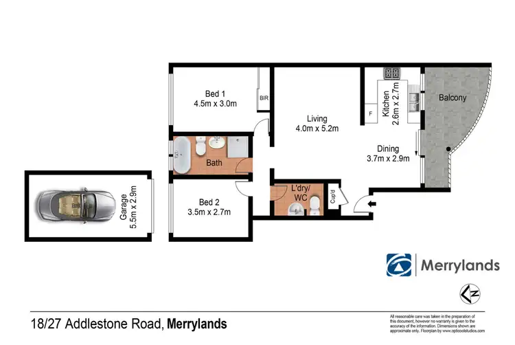 Floorplan of Homely apartment listing, 18/27-33 Addlestone Road, Merrylands NSW 2160