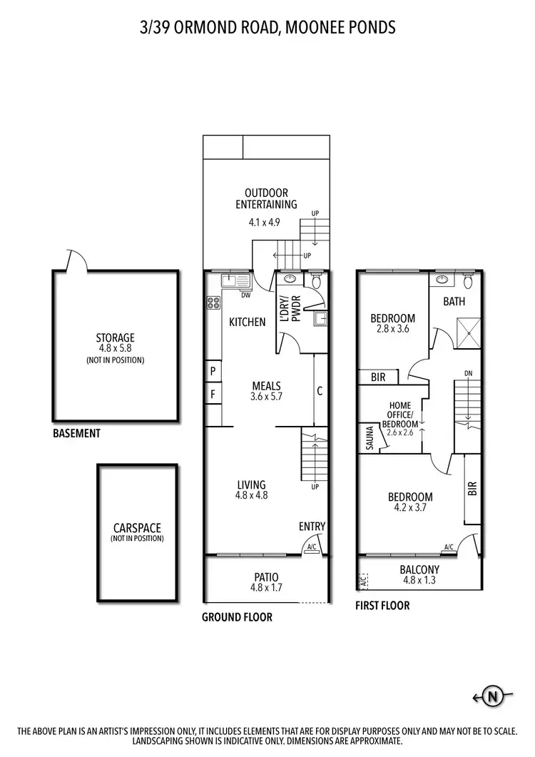 Floorplan of Homely townhouse listing, 3/39 Ormond Road, Moonee Ponds VIC 3039