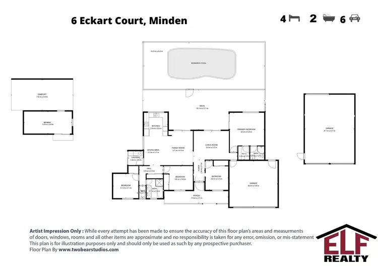 Floorplan of Homely house listing, 6 Eckart Court, Minden QLD 4311