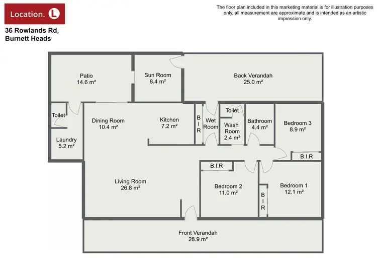 Floorplan of Homely house listing, 36 Rowlands Road, Burnett Heads QLD 4670