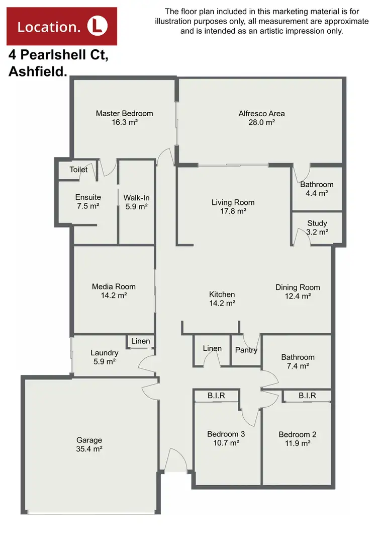 Floorplan of Homely house listing, 4 Pearlshell Court, Ashfield QLD 4670