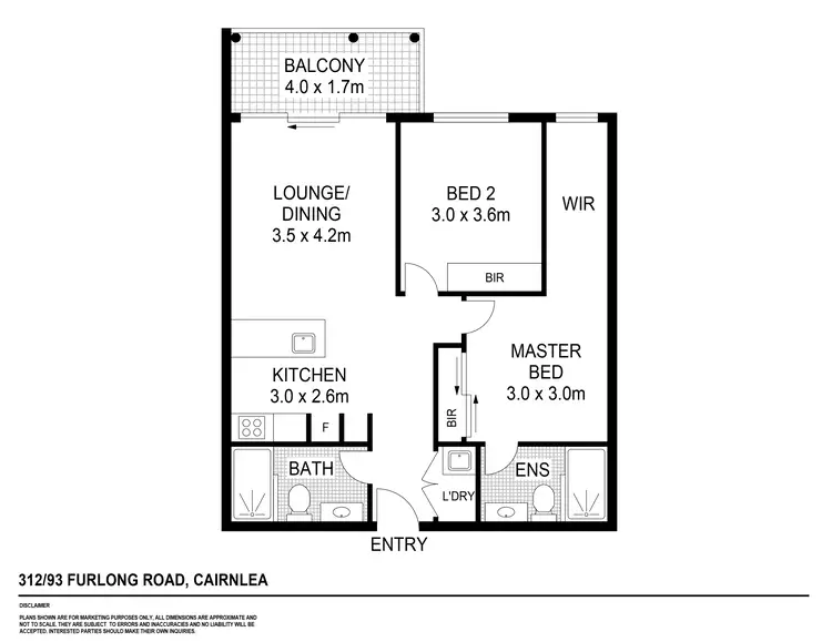 Floorplan of Homely apartment listing, 312/118 Cairnlea Drive, Cairnlea VIC 3023