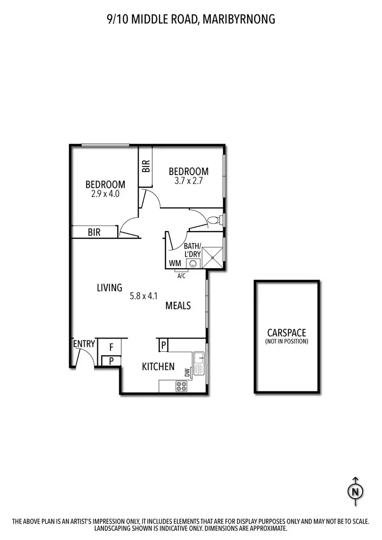Floorplan of Homely flat listing, 9/10 Middle Road, Maribyrnong VIC 3032