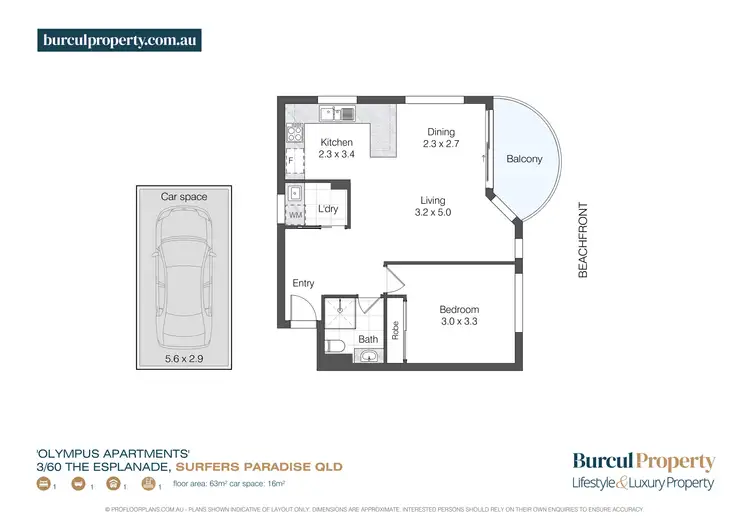Floorplan of Homely apartment listing, 3/60-62 The Esplanade, Surfers Paradise QLD 4217