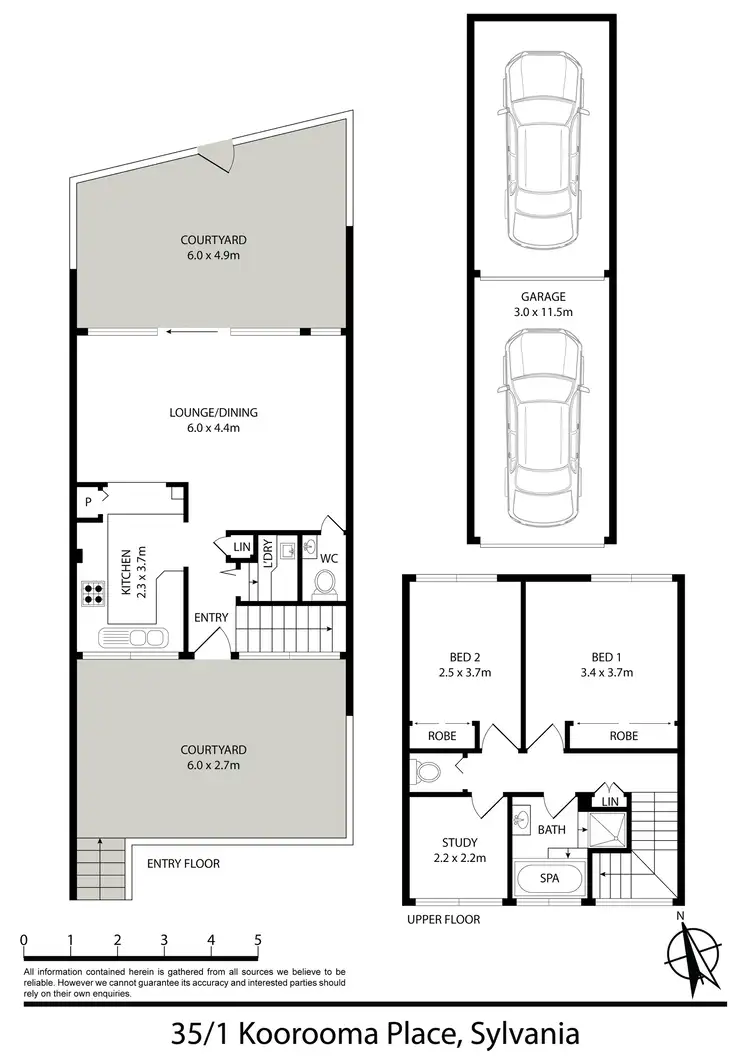 Floorplan of Homely townhouse listing, 35/1 Koorooma Place, Sylvania NSW 2224