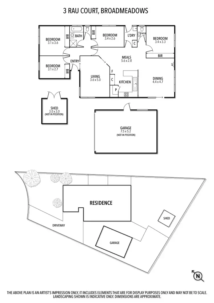 Floorplan of Homely house listing, 3 Rau Court, Broadmeadows VIC 3047