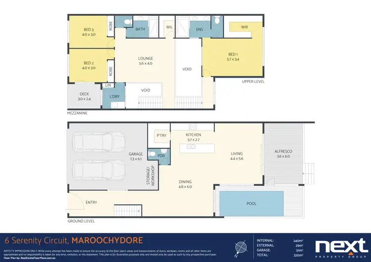 Floorplan of Homely house listing, 6 Serenity Circuit, Maroochydore QLD 4558