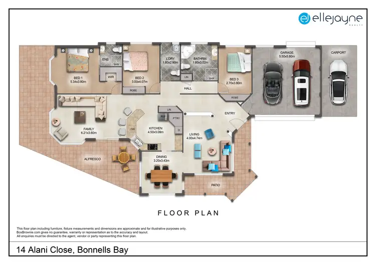 Floorplan of Homely house listing, 14 Alani  Close, Bonnells Bay NSW 2264