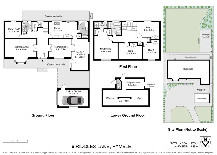 Floorplan of Homely house listing, 6 Riddles Lane, Pymble NSW 2073