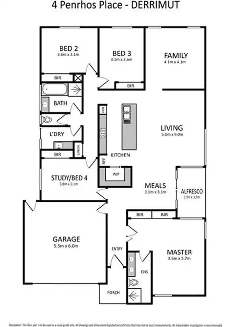 Floorplan of Homely house listing, 4 Penrhos Place, Derrimut VIC 3026