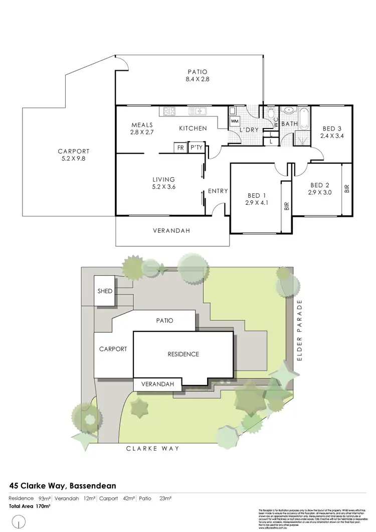Floorplan of Homely house listing, 45 Clarke Way, Bassendean WA 6054