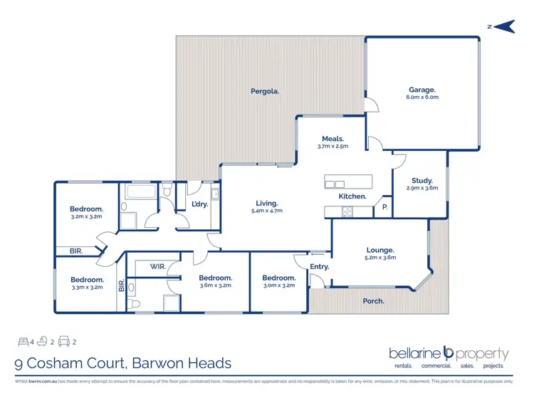 Floorplan of Homely house listing, 9 Cosham Court, Barwon Heads VIC 3227