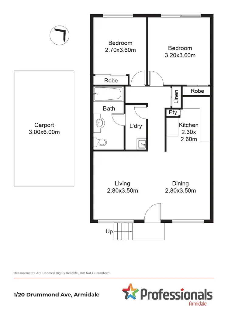 Floorplan of Homely unit listing, 1/20 Drummond Avenue, Armidale NSW 2350