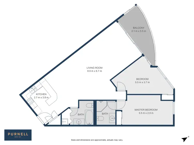 Floorplan of Homely apartment listing, 304/107 Canberra Avenue, Griffith ACT 2603