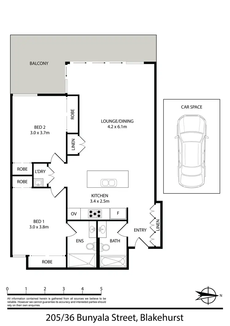 Floorplan of Homely apartment listing, 205/36 Bunyala Street, Blakehurst NSW 2221