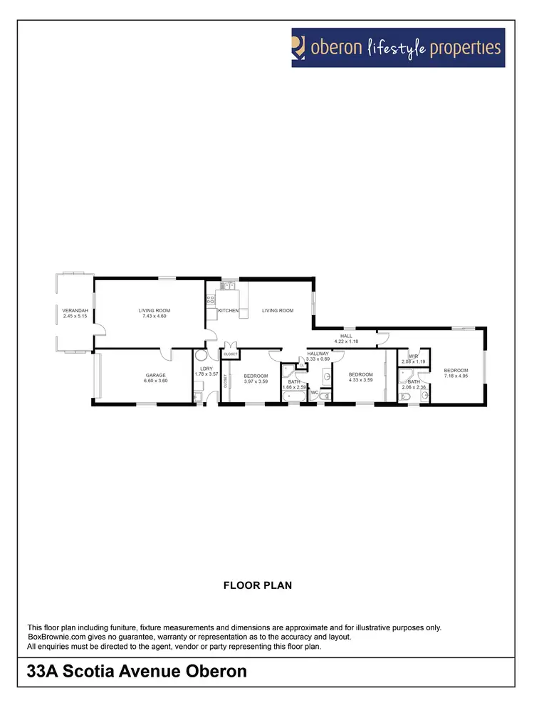 Floorplan of Homely house listing, 33A Scotia Avenue, Oberon NSW 2787