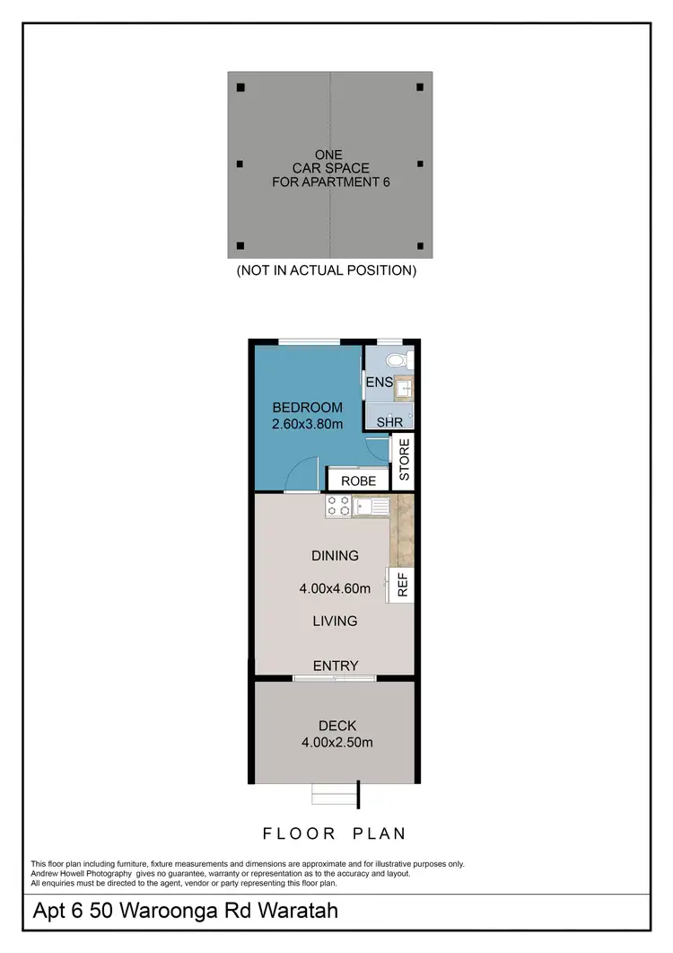 Floorplan of Homely unit listing, 6/50 Waroonga Road, Waratah NSW 2298
