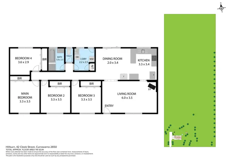 Floorplan of Homely house listing, 42 Cleek Street, Currawarna NSW 2650