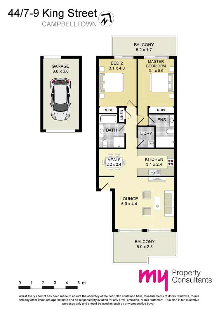 Floorplan of Homely apartment listing, 44/7-9 King Street, Campbelltown NSW 2560