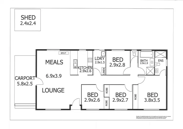 Floorplan of Homely house listing, 6 Herron Gr, Murray Bridge SA 5253