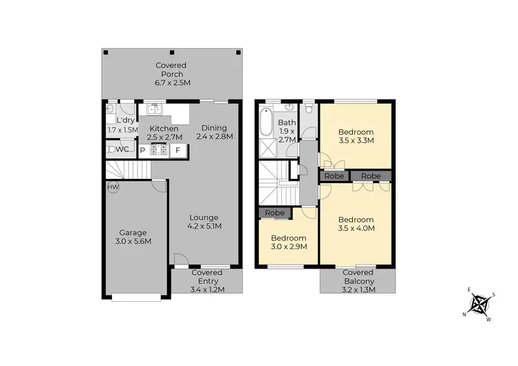 Floorplan of Homely townhouse listing, 2/34 Hillview Drive, Goonellabah NSW 2480