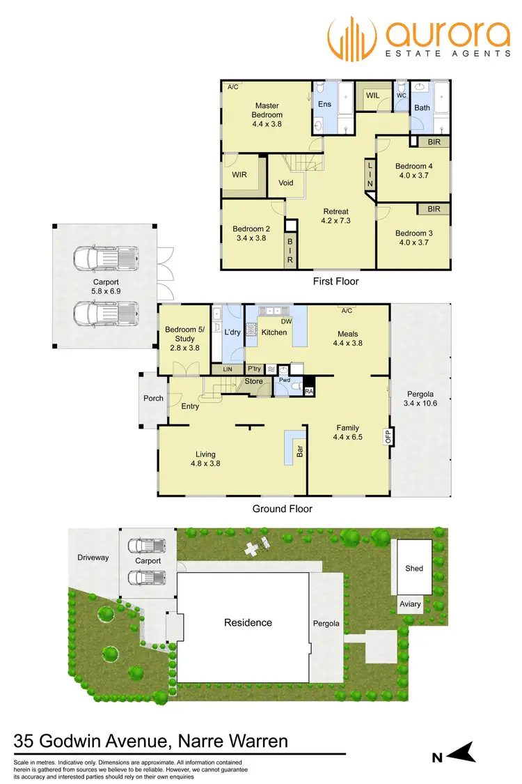 Floorplan of Homely house listing, 35 Godwin Avenue, Narre Warren VIC 3805