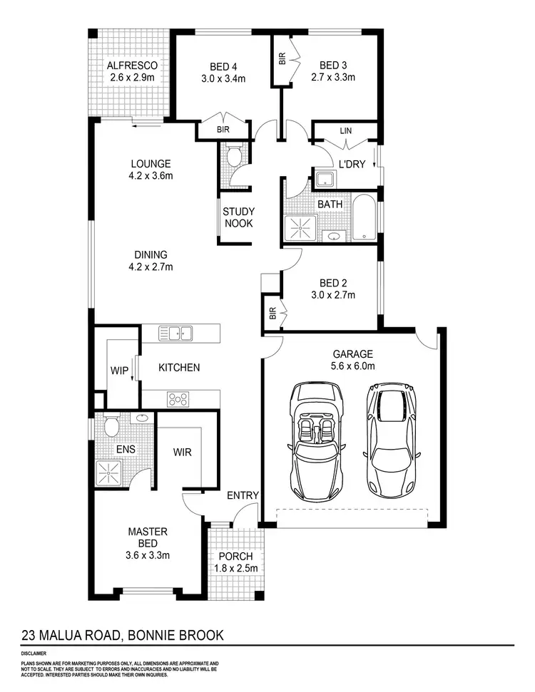 Floorplan of Homely house listing, 23 Malua Road, Bonnie Brook VIC 3335