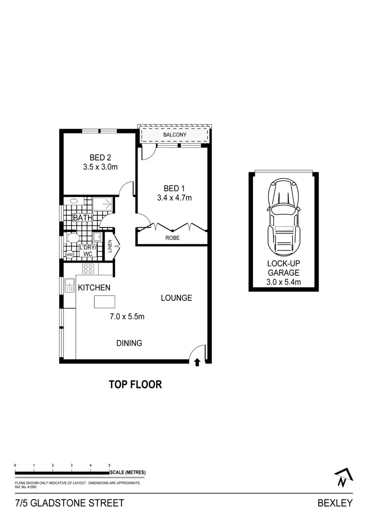Floorplan of Homely apartment listing, 7/5 Gladstone Street, Bexley NSW 2207