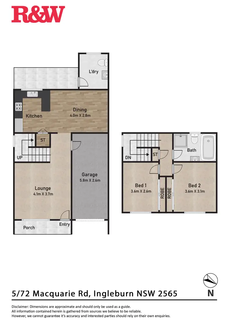 Floorplan of Homely townhouse listing, 5/72 Macquarie Road, Ingleburn NSW 2565