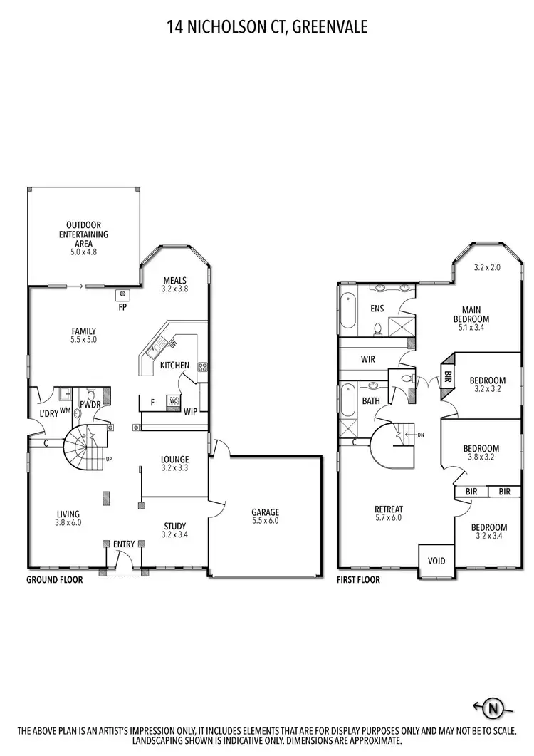 Floorplan of Homely house listing, 14 Nicholson Court, Greenvale VIC 3059