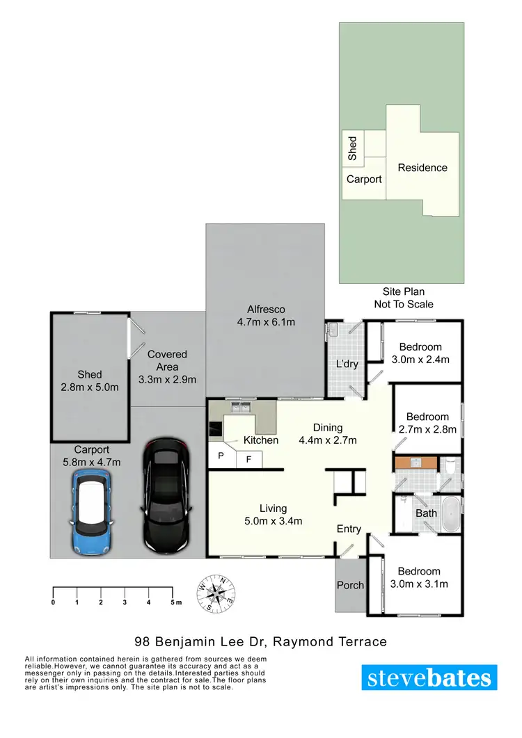 Floorplan of Homely house listing, 98 Benjamin Lee Drive, Raymond Terrace NSW 2324